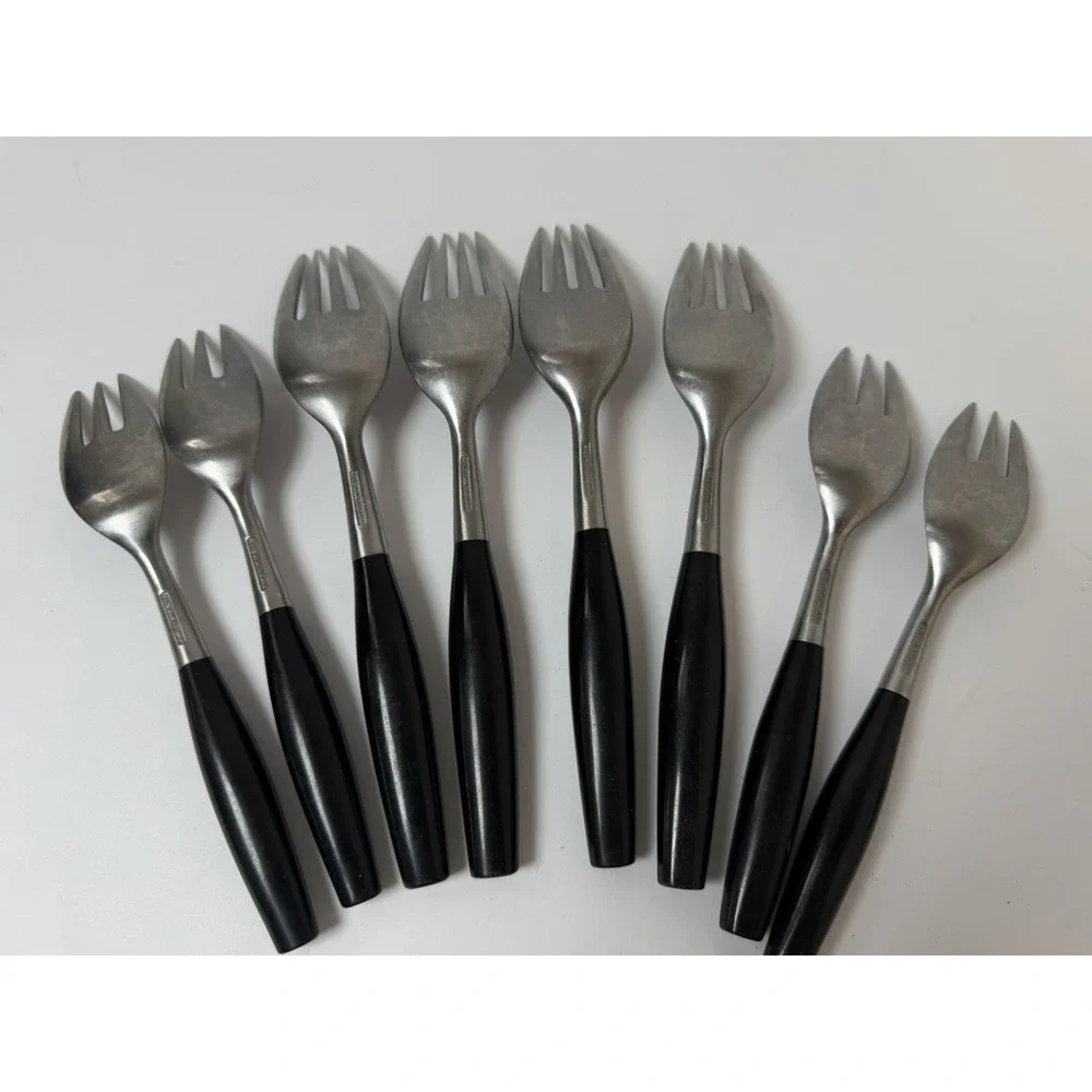 MCM Flatware 4 Dinner Forks 4 Salad AHC Japan after Dansk Kongo Pattern